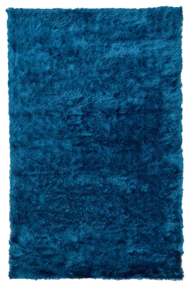 Weave & Wander Melba Plush Shag Rug, Teal, 2'x3'4"