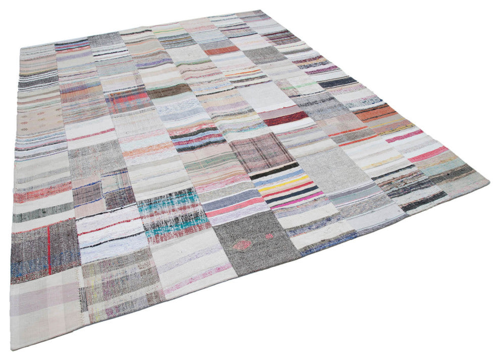 Rug N Carpet - Handmade Turkish 8' 2'' x 10' 0'' Unique Patchwork Kilim Rug