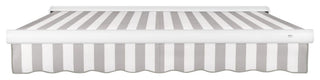 Awntech 18'x10' Full Cassette Left Motor Acrylic Retractable Awning, Gray/White