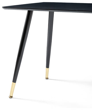 Gewnee Black Modern Kitchen Dining MDF Table For Smart Home
