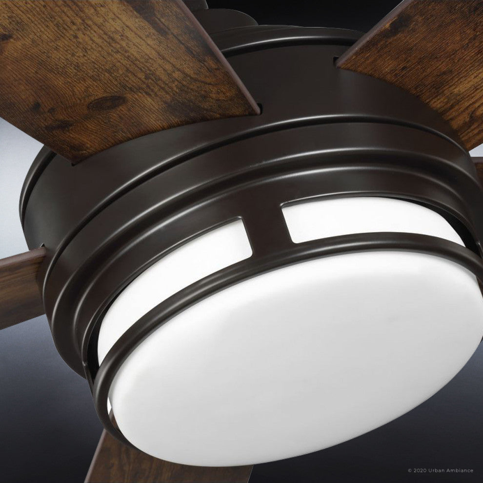 Luxury Modern Ceiling Fan, Bronze, UHP9001, Provincetown Collection