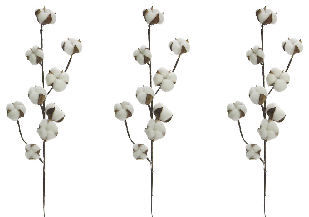 Admired By Nature Faux Cotton Spray, Set of 3