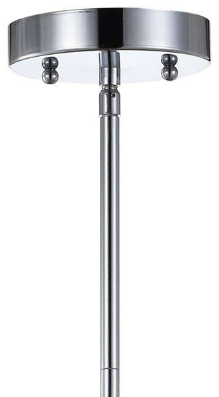 Avah Metal and Crystal Adjustable LED Drop Pendant, Chrome, 17