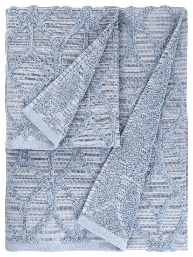 Linum Home Textiles 100% Turkish Cotton Alev Jacquard Bath & Hand Towel Set