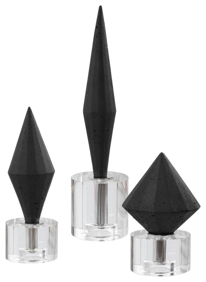 Uttermost Alize Black Sculptures,, 3-Piece Set