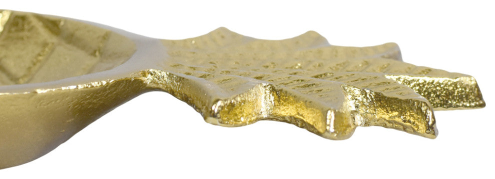 Handmade Decorative Aluminium Tray, Gold Color Coated