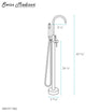 Ivy Freestanding Bathtub Faucet, Brushed Gold