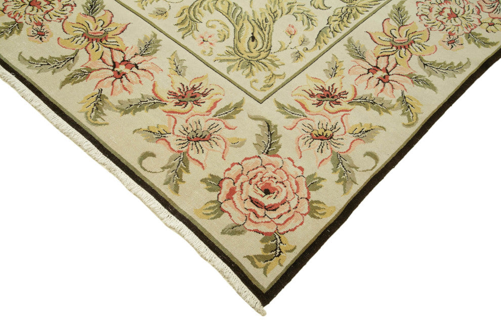 Rug N Carpet - Handmade Oriental 10' 0" x 13' 7" One-of-a-Kind Large Oushak Rug