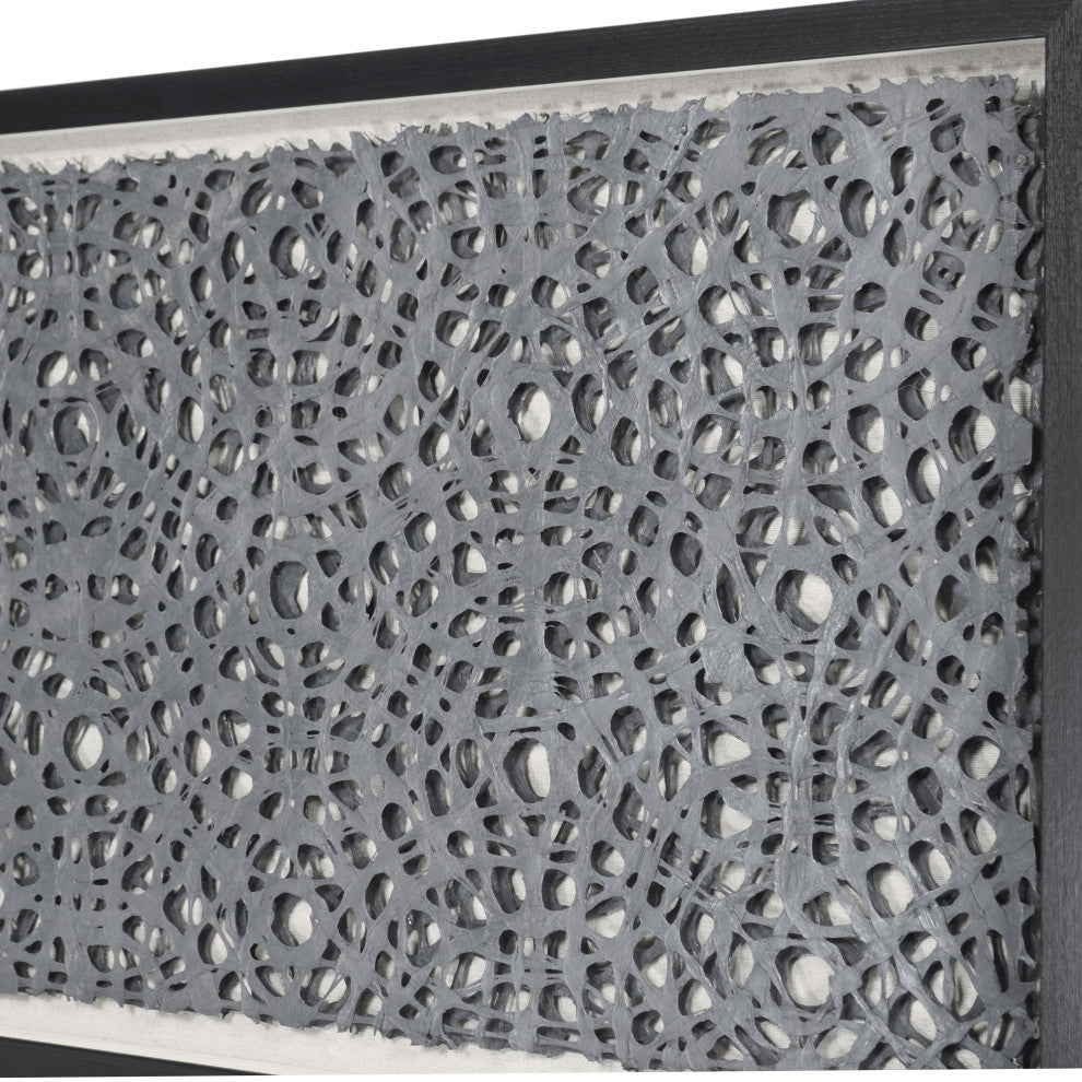 Papier-Mâché Ripples Shadow Box Wall Décor
