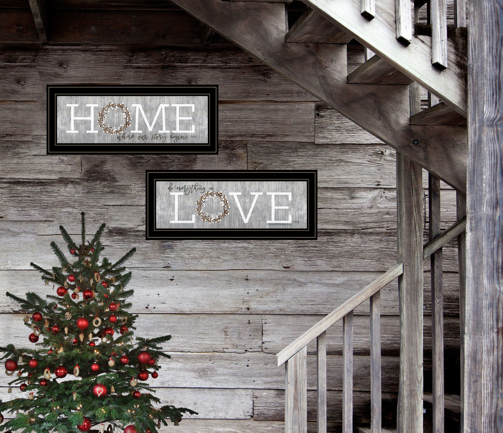 "Where Our Story Begins" 2-Piece Vignette by Marla Rae, Black Frame