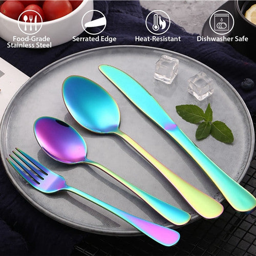 4-Piece Flatware Set Silverware Cutlery Kitchen Utensil Set