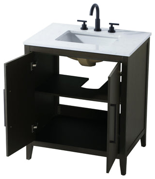 Home Living 30" Single Bathroom Vanity, Mocha Brown