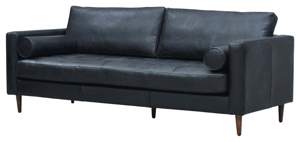 Alamo Top Grain Leather Sofa, Slate
