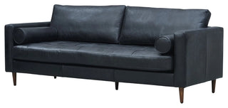 Alamo Top Grain Leather Sofa, Slate