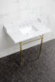 LMS3622M8SQ7 36" Carrara Marble Console Sink with Legs
