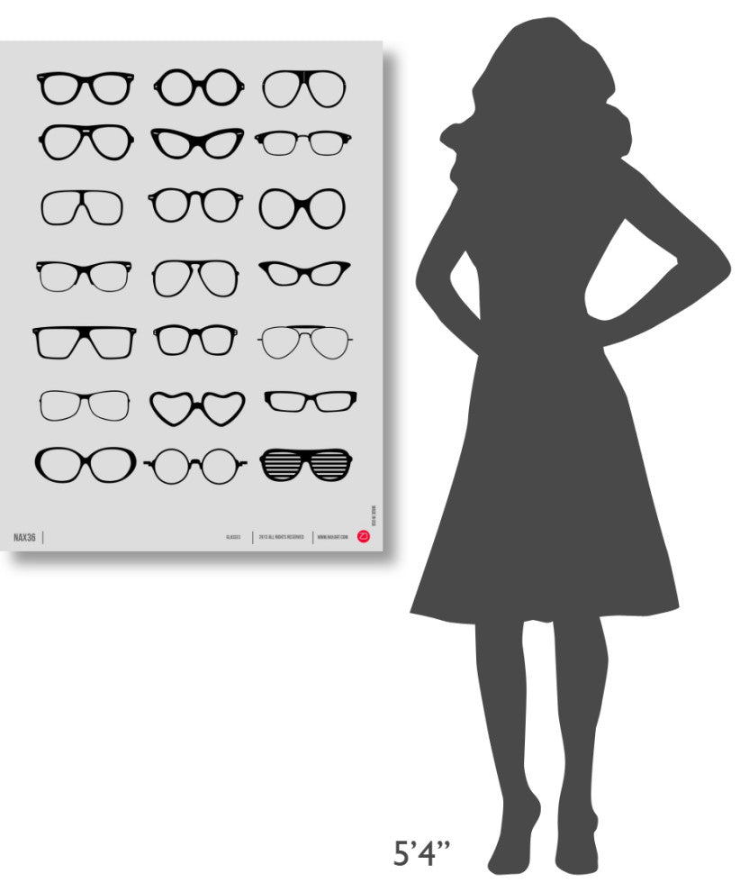 "Vintage Glasses Poster 1" Fine Art Print
