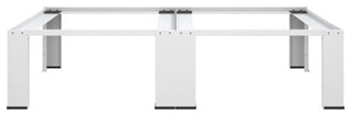 vidaXL Double Washing and Drying Machine Pedestal Washer and Dryer Stand White, 440.9 Lb