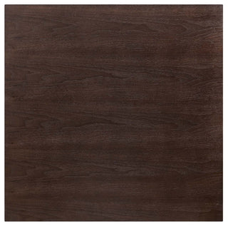 35" Dining Table, Square, Gold Walnut, Metal, Modern Bistro Hospitality