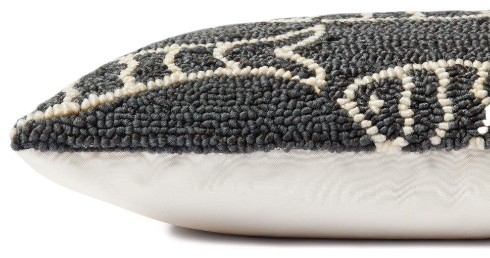 Loloi P0908 Grey 16" x 26" Cover Only Pillow