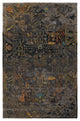 Cristobol Handmade Medallion Area Rug, Gray/Green, 9'x12'