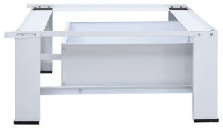vidaXL Double Washing and Drying Machine Pedestal Washer and Dryer Stand White, 220.5 Lb With Drawer