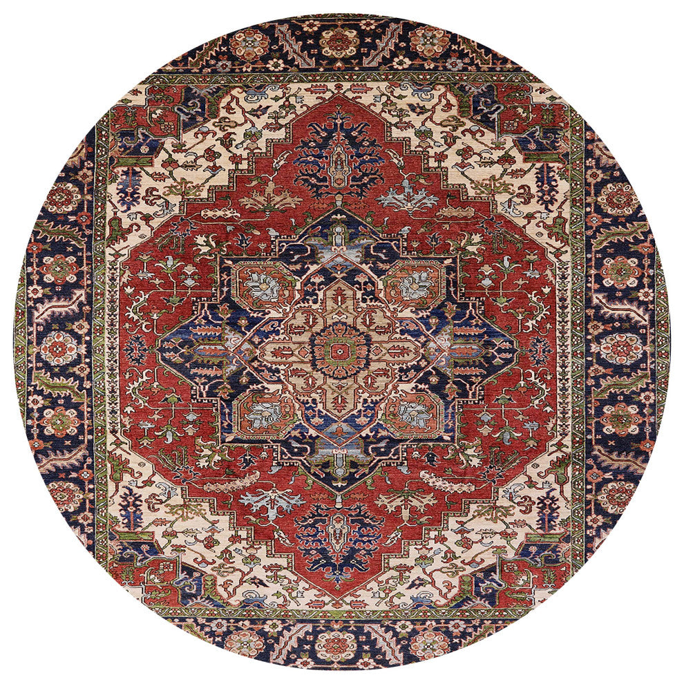 Ahgly Company Indoor Round Mid-Century Modern Area Rugs, 3' Round