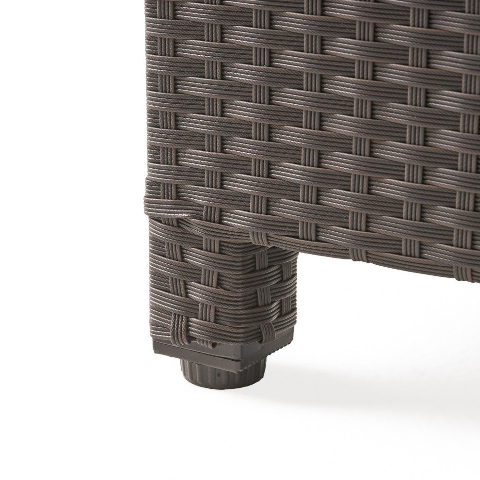 GDF Studio Puerta Outdoor Wicker Accent Side Table