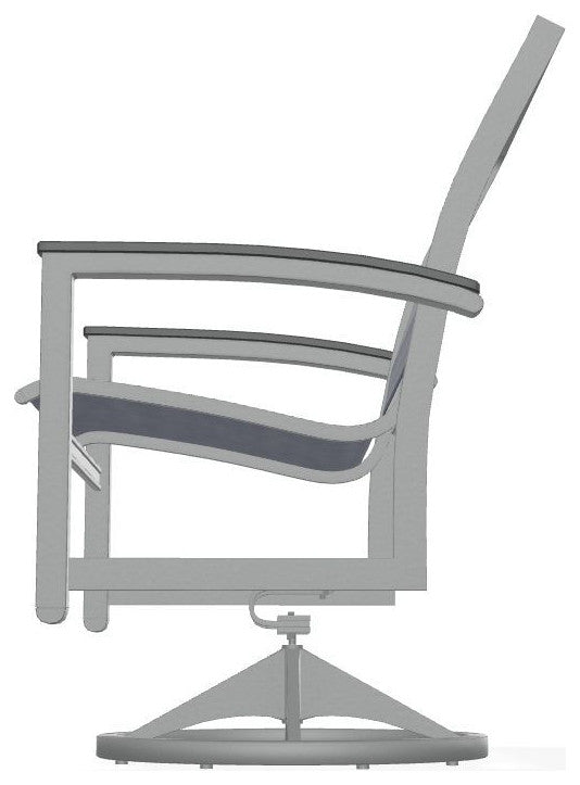 Bazza Sling Outdoor Swivel Rocker, Augustine Denim/Graphite