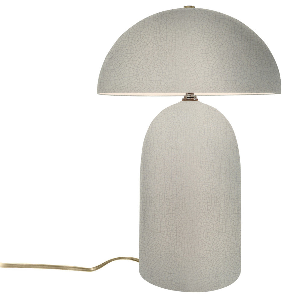 Tall Kava Table Lamp, White Crackle