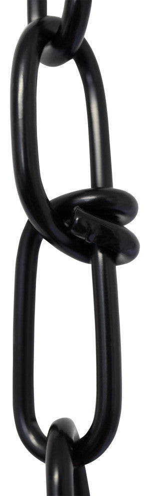RCH Hardware Steel Double Loop Basket Chain, 2 Sizes, 3', Black, U45
