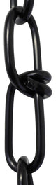 RCH Hardware Steel Double Loop Basket Chain, 2 Sizes, 3', Black, U45