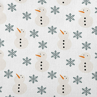 Snow Men In Snowstorm Accent Pillow, Blustone Green, 14"x20"