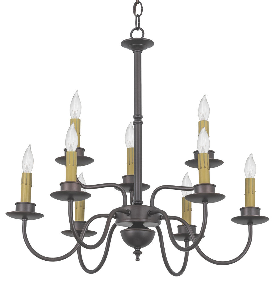 24 Wide Ean 2 Tier 9 LT Chandelier
