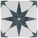 Cassis Stella Porcelain Floor and Wall Tile, Black