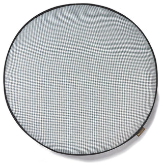 Round Bed Houndstooth, Blue and White, Small