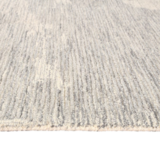 Mexico Abstract Ivory Gray Hand-Hooked Area Rug 2' x 3'