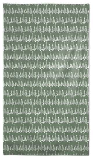 Sage Christmas Tree Pattern 58x102 Tablecloth