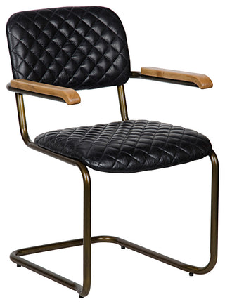 0045 Arm Chair, Vintage Black Leather