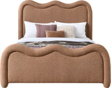Gavin Upholstered Bed, Cognac, King, Chenille Fabric