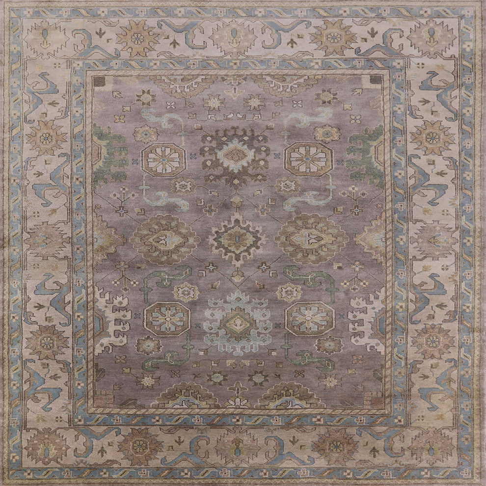 Ahgly Company Indoor Square Mid-Century Modern Area Rugs, 7' Square