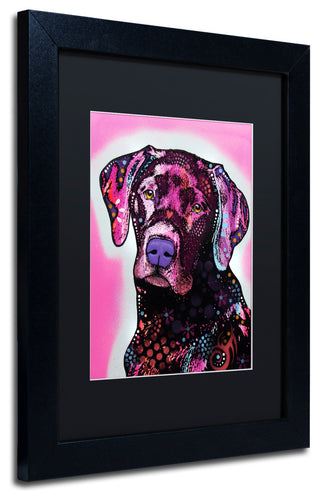 Dean Russo 'Black Lab' Framed Art, Black Frame, 11"x14", Black Matte