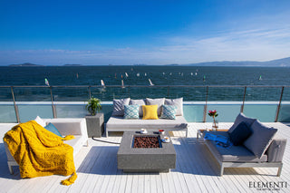 Manhattan 36" Concrete Fire Table (Natural Gas) / Light Grey