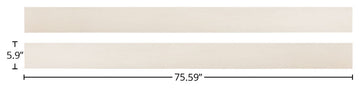 Westfield 76"W Wood Bed Rails, Set of 2, Brushed White