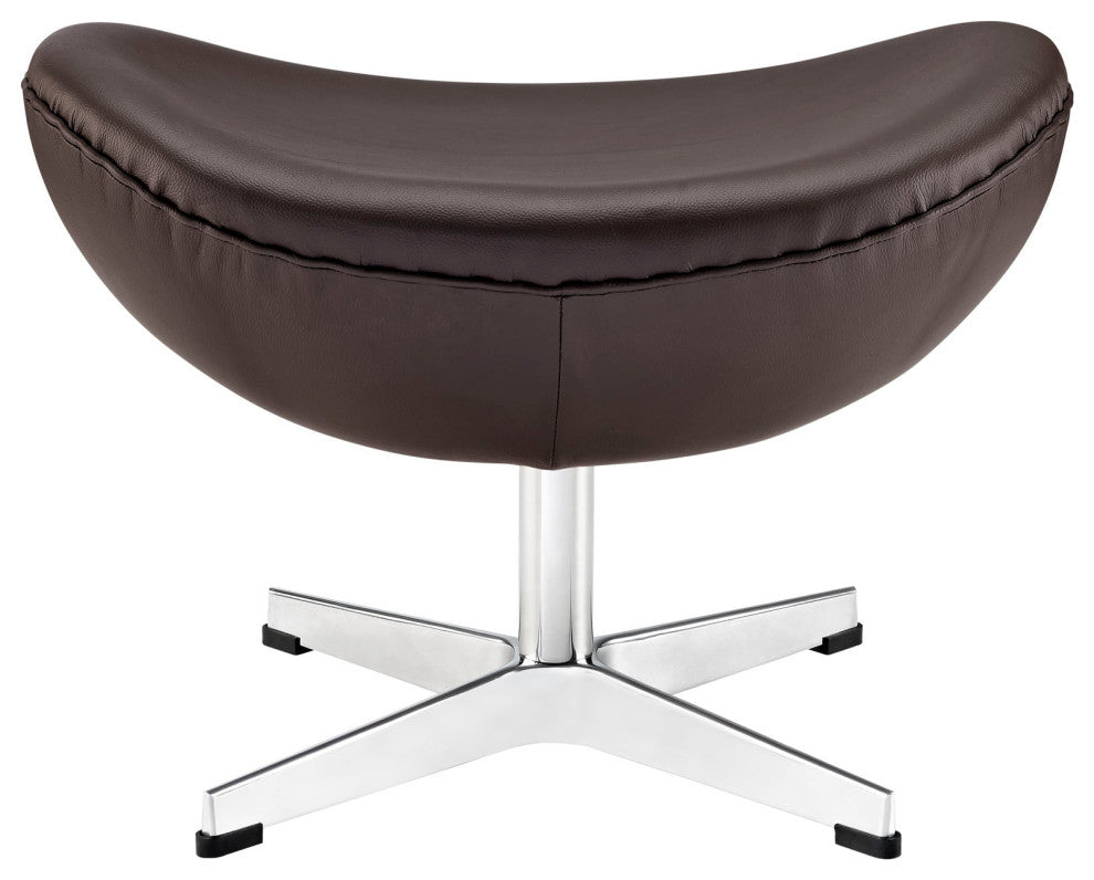 Brown Glove Leather Ottoman