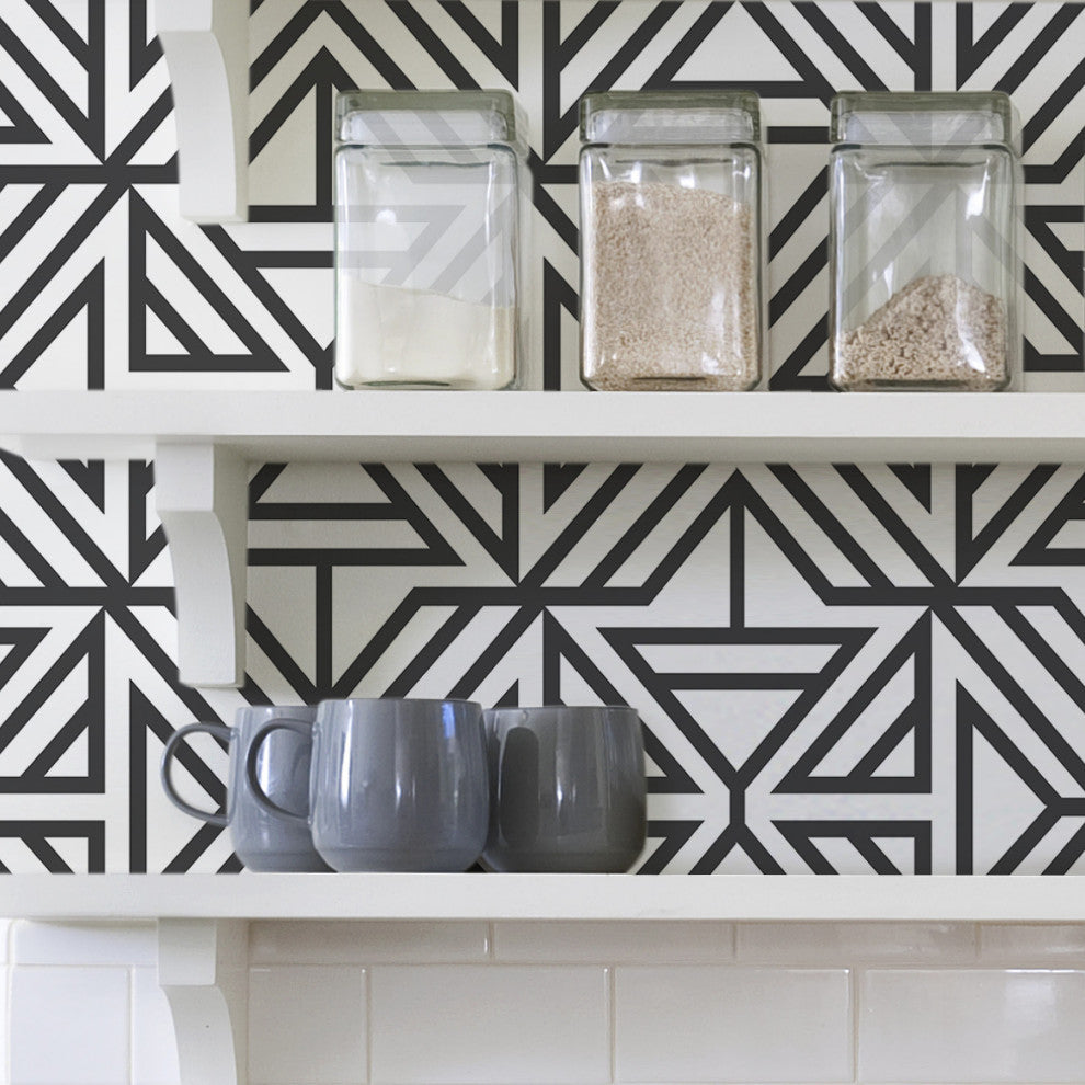 Black Linear Peel and Stick Wallpaper Bolt