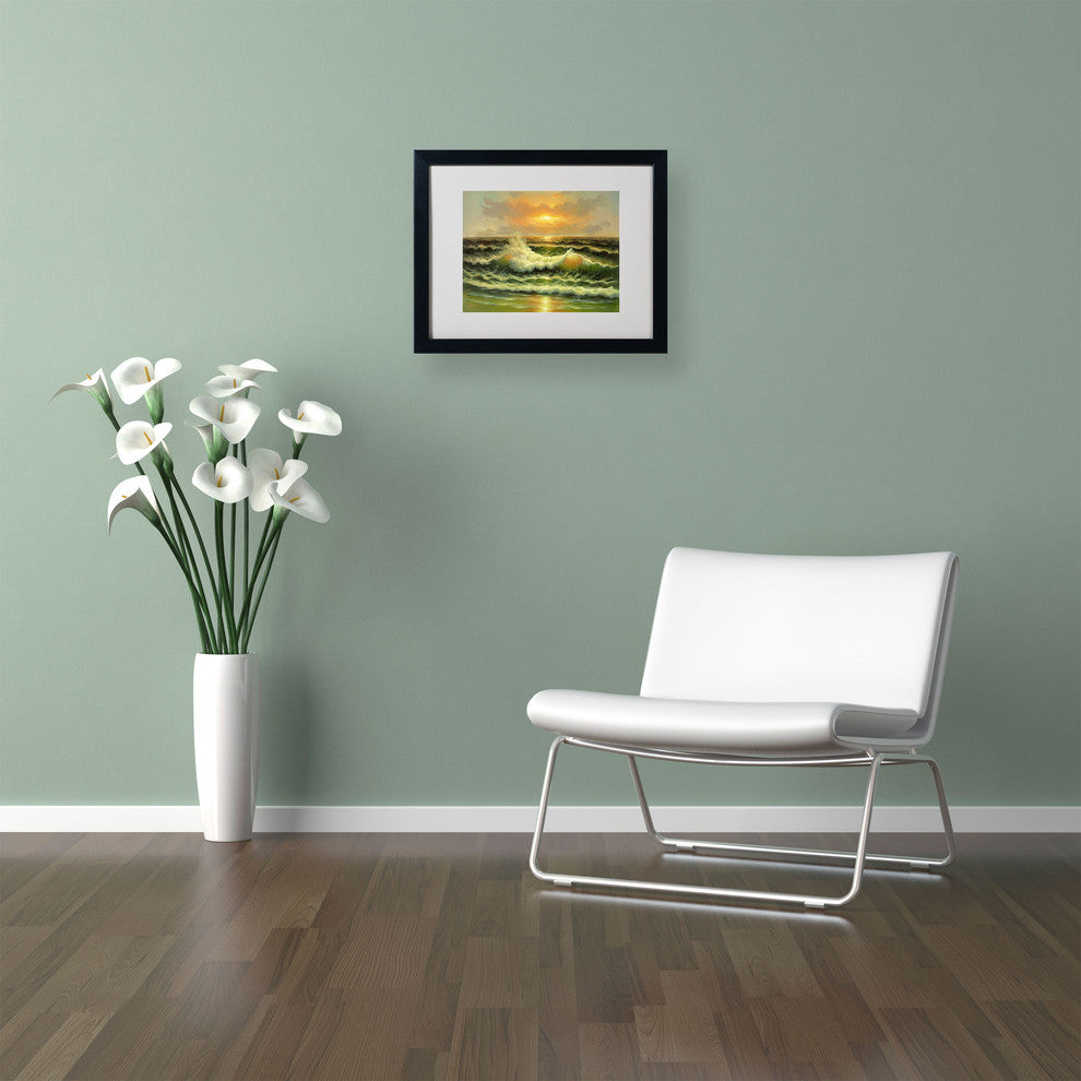 'Sunset' Matted Framed Canvas Art by Rio