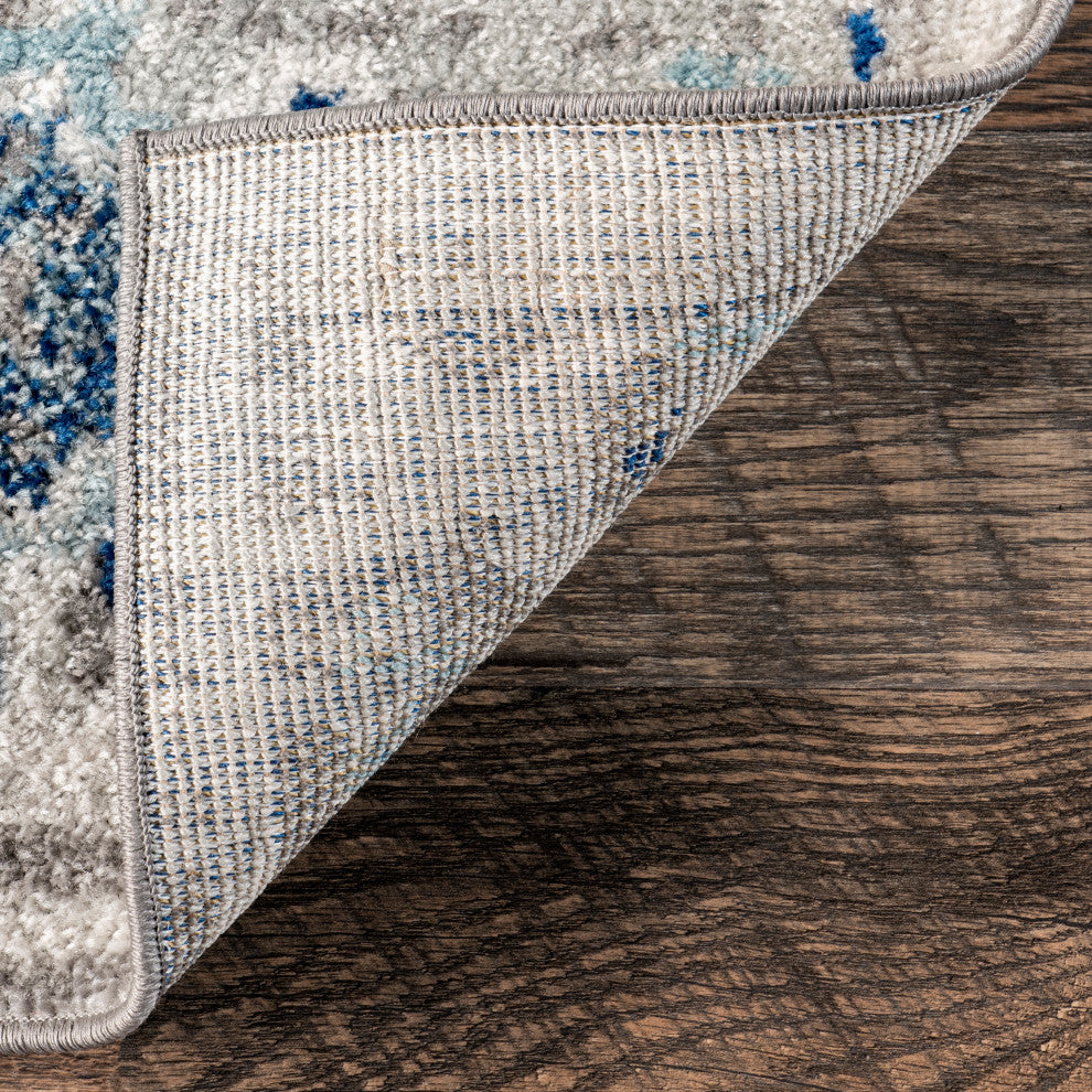 Nuloom Withered Bloom In Bouquet Area Rug, Blue 6'7"x9'