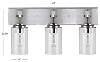 Safavieh Warley Wall Sconce Nickel/Clear