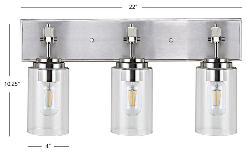 Safavieh Warley Wall Sconce Nickel/Clear