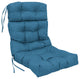 22-"x45" Spun Polyester Solid Outdoor Tufted Chair Cushion Blue